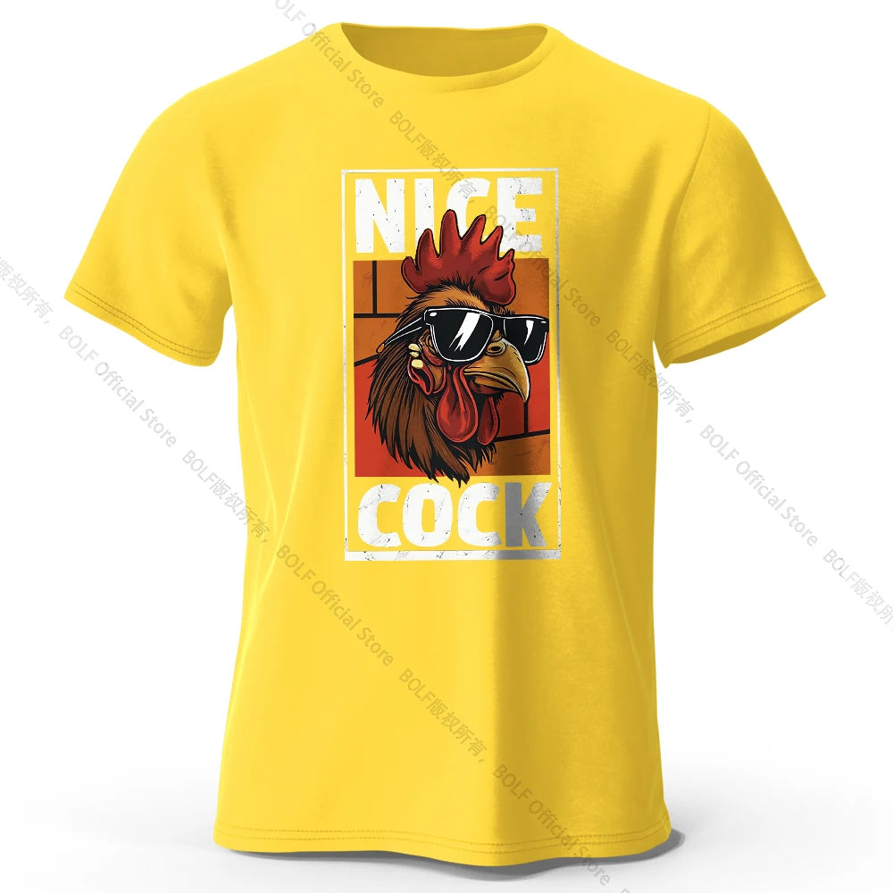 Nice Rooster – Oversized Unisex Cotton T-Shirt