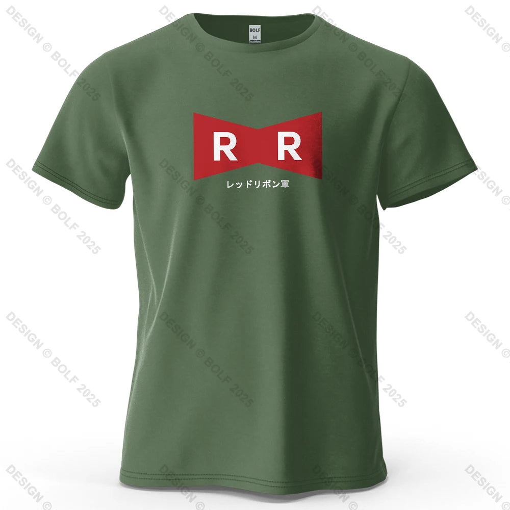 Red Ribbon Army – Oversized Unisex Cotton T-Shirt