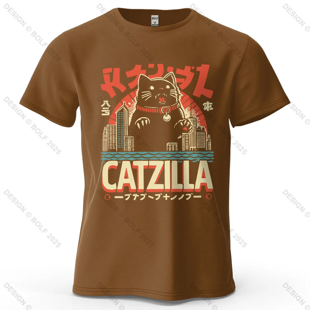 Catzilla – Oversized Unisex Cotton T-Shirt