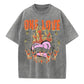 One Love Printing Washed T-Shirt Womens Hip Hop Cotton T Shirts Crewneck Oversized Acid Wash Tops Summer Casual Womans Clothes