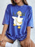 A Cute Duck Carrying A Small Bag Cotton Washed T-Shirts Womens