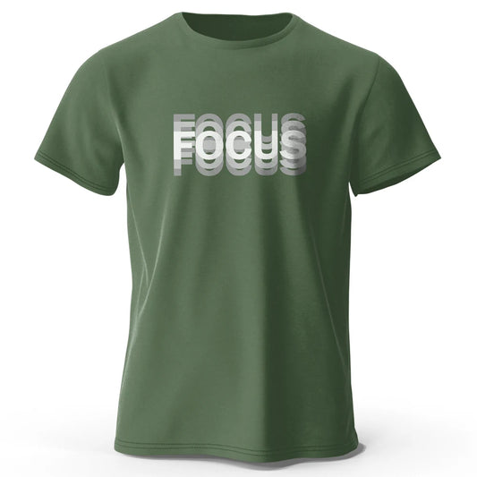 Focus Letter Minimalist Style 100% Cotton T-Shirt