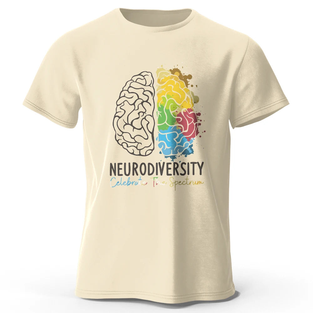 Creative Mind Map Printed 100% Cotton T-Shirt