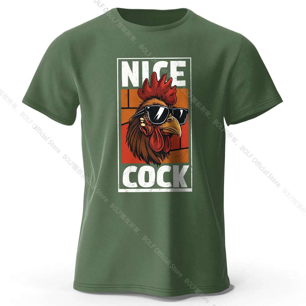 Nice Rooster – Oversized Unisex Cotton T-Shirt