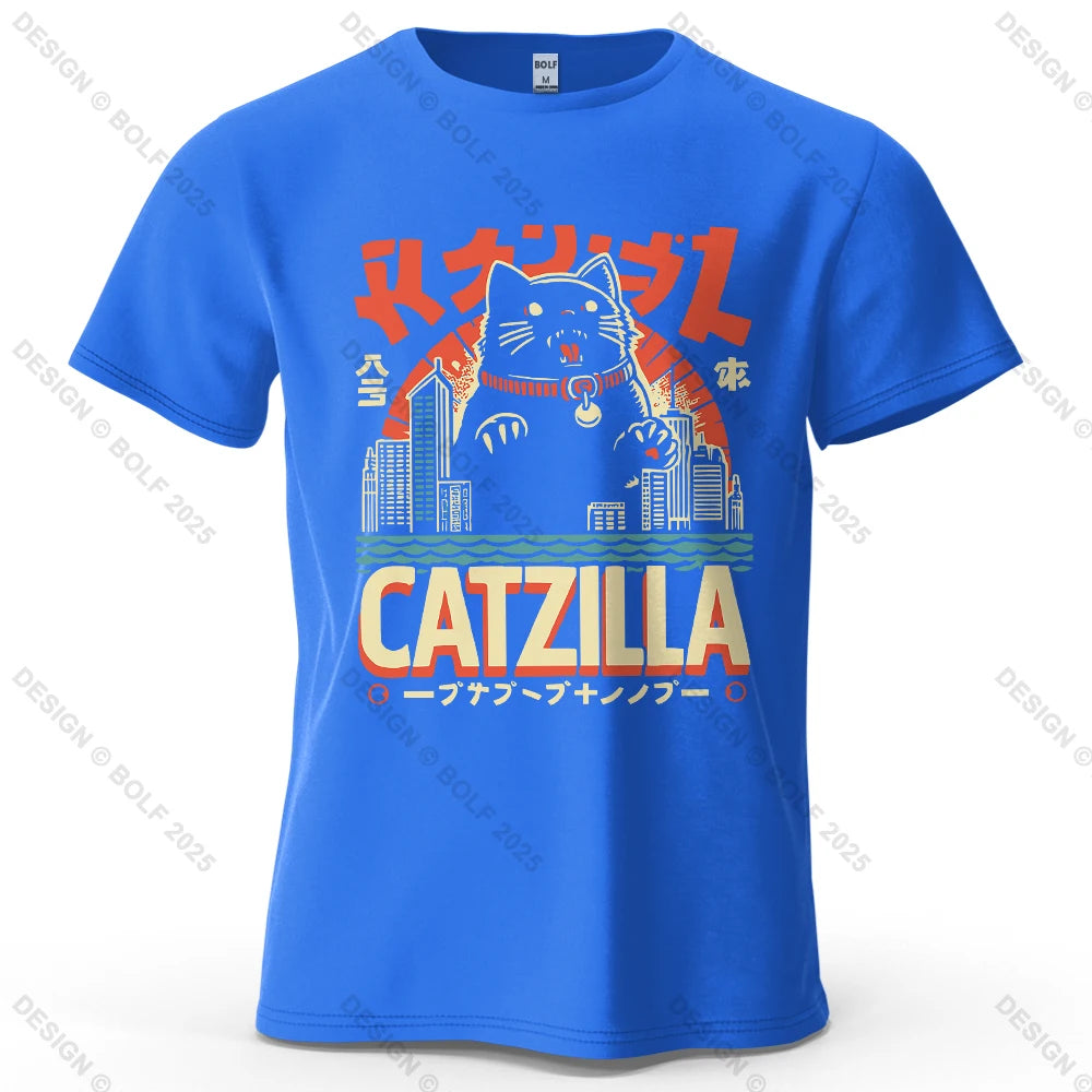 Catzilla – Oversized Unisex Cotton T-Shirt