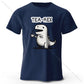 Men's Tea-Rex Dinosaur Printed 100% Cotton T-Shirt