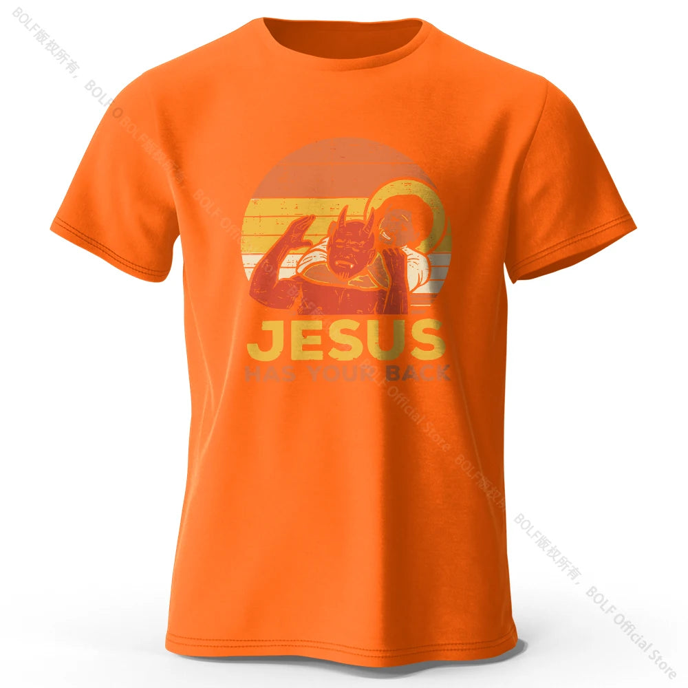 Funny Jesus Printed 100% Cotton T-Shirt
