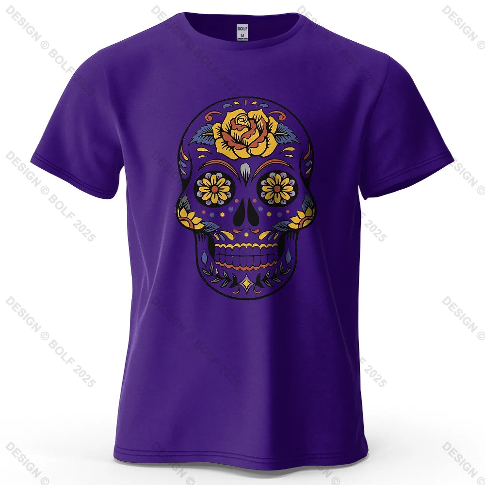 Mexican Sugar Skull Oversized Graphic T-Shirt
