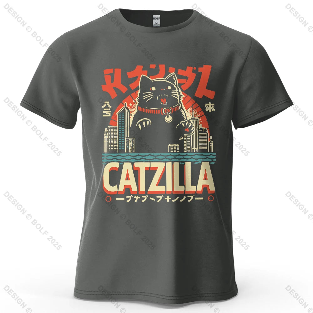 Catzilla – Oversized Unisex Cotton T-Shirt