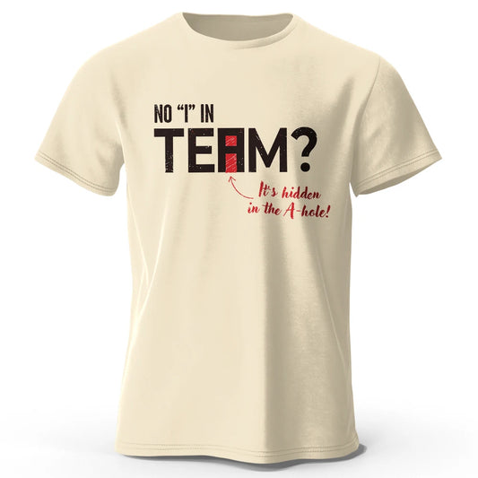 No I in Team – Oversized Unisex Cotton T-Shirt
