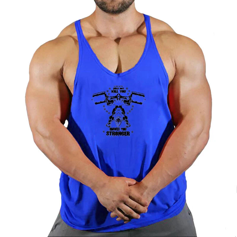 The Strong Survive Men's Gym Stringer Tank - Bodybuilding