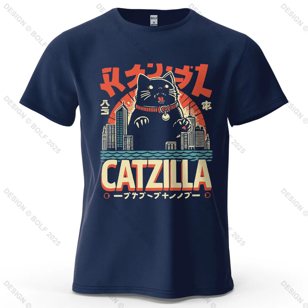 Catzilla – Oversized Unisex Cotton T-Shirt