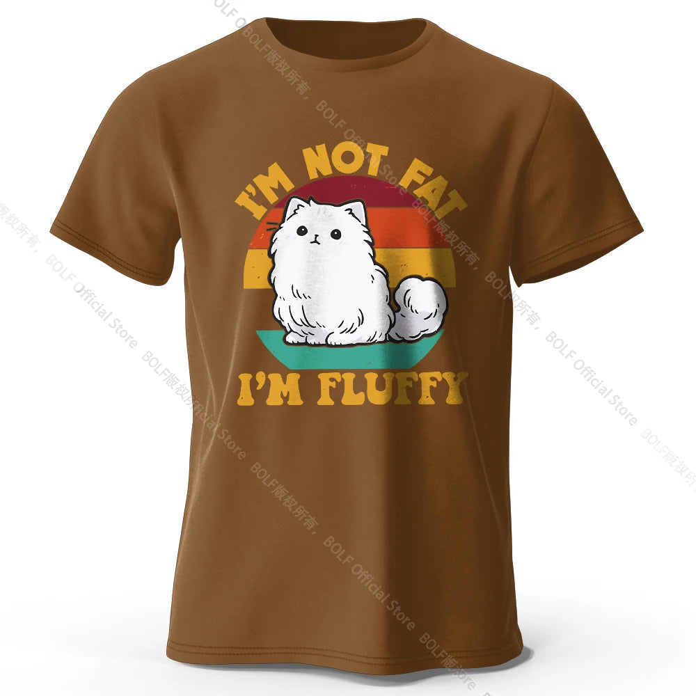 I’m Not Fat, I’m Fluffy – Oversized Cotton Graphic Tee