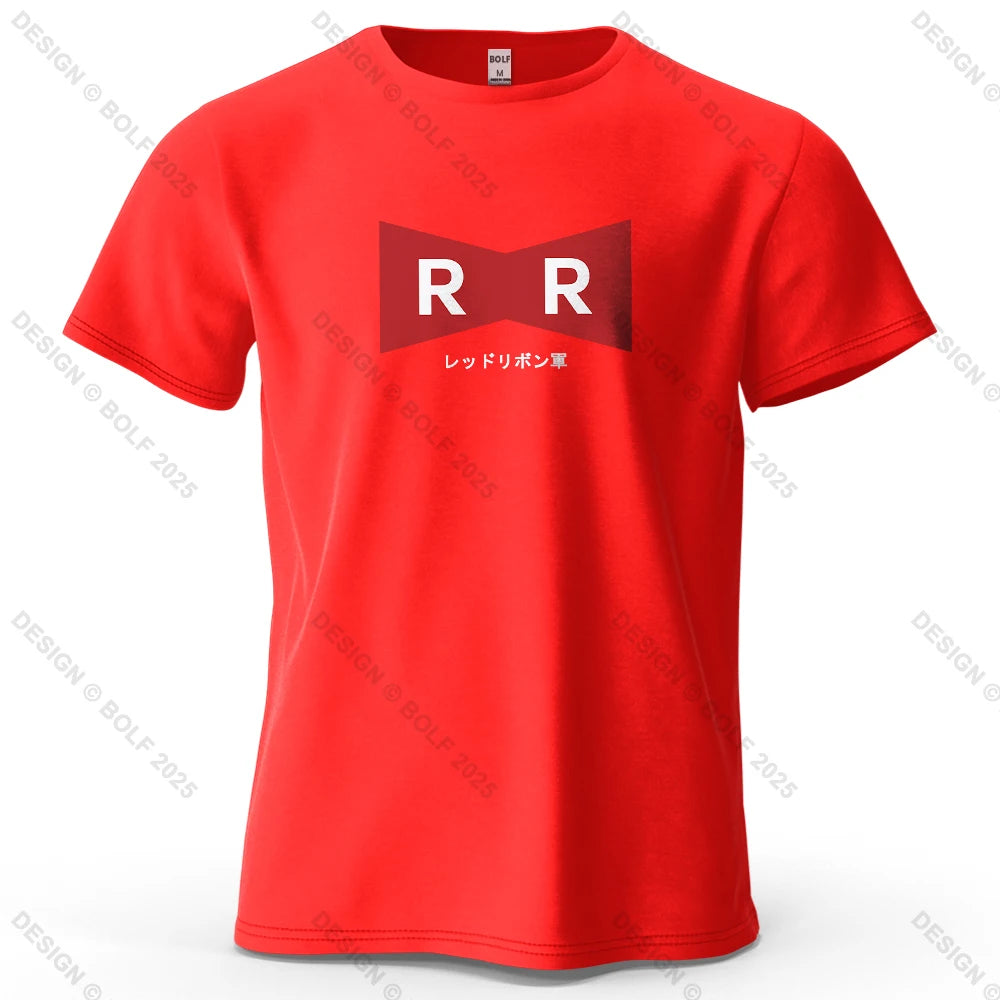Red Ribbon Army – Oversized Unisex Cotton T-Shirt