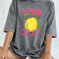 Limon Cello La Dolce Vita Prints Washed T-Shirt Women Cotton Oversize