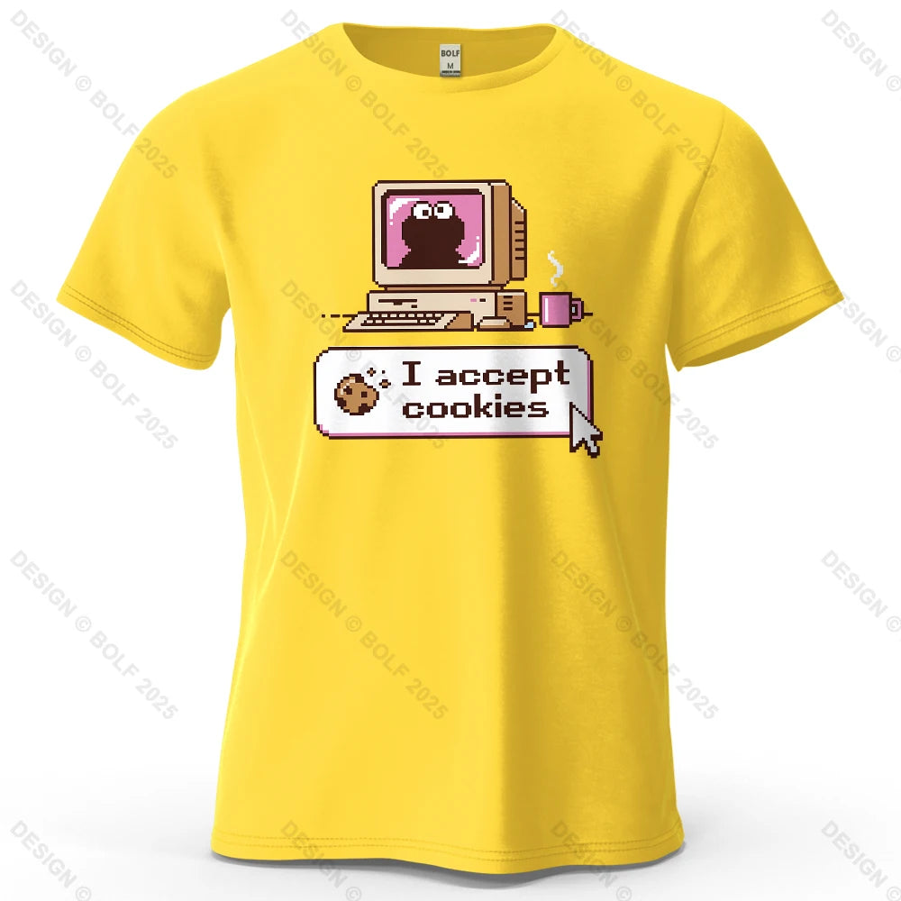 I Accept Cookies – Oversized Unisex Cotton T-Shirt