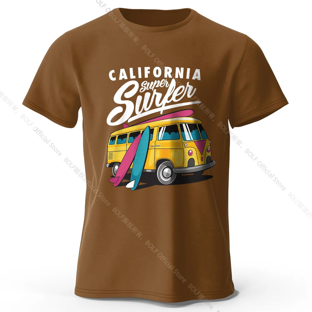 Surfer Sunrise Silhouette 100% Cotton T-Shirt