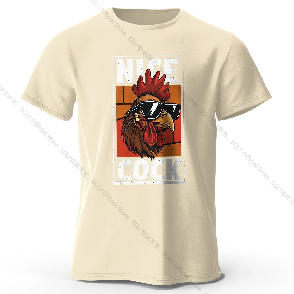 Nice Rooster – Oversized Unisex Cotton T-Shirt