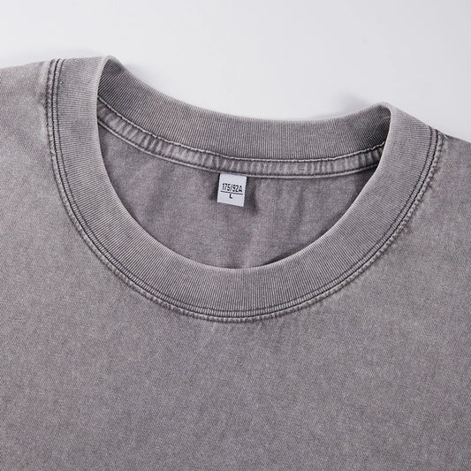 Bear Street Graffiti Prints Washed T Shirts Womens Cotton Oversized T-Shirt O-Neck Comfortable Distressed Tops Summer Clothes