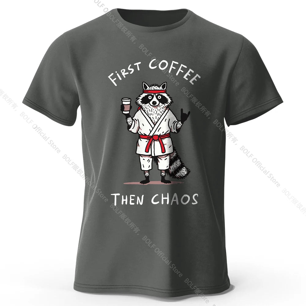 First Coffee – Oversized Unisex Cotton T-Shirt