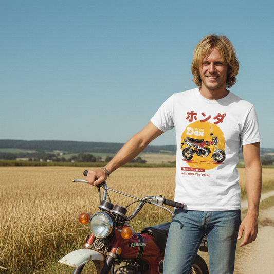 Retro Bike Art – Slim Fit Cotton T-Shirt